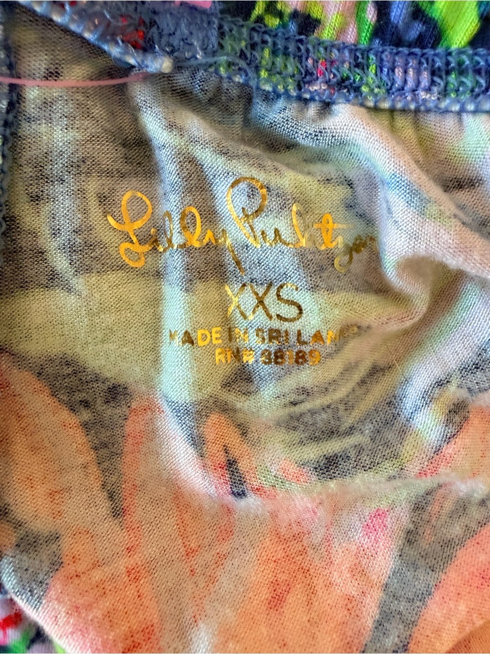 Lilly Pulitzer PJ Knit Pants XXS Festive Fantasy Floral Wide Leg - Picture 6 of 7